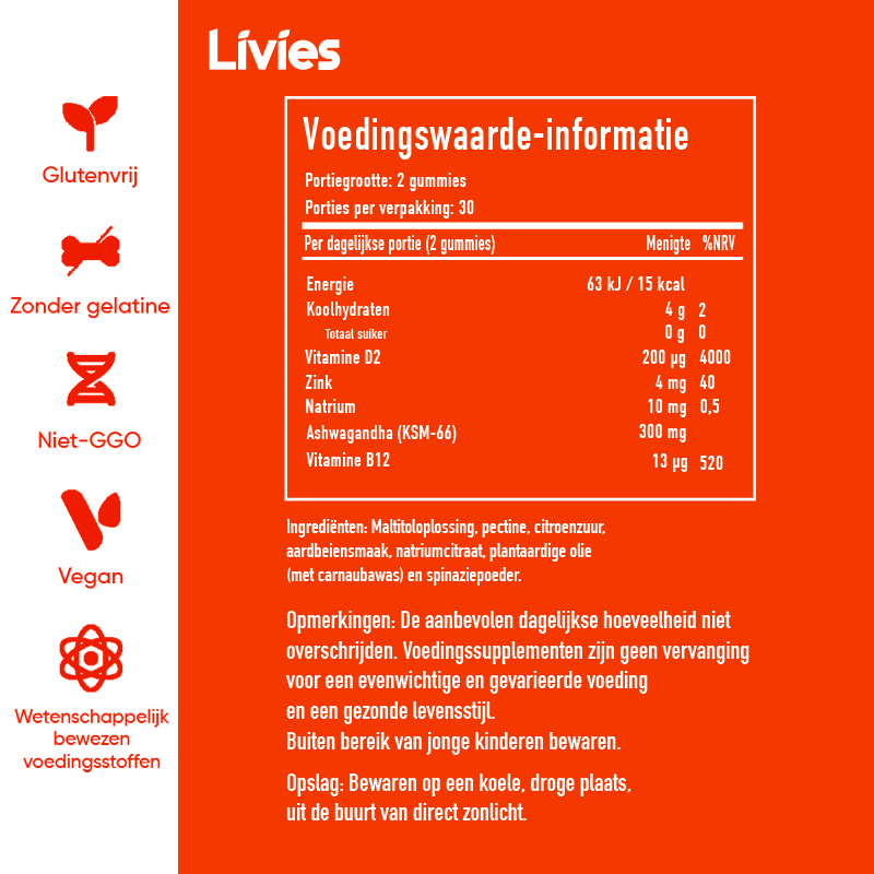 Livies Ashwagandha Gummibeertjes