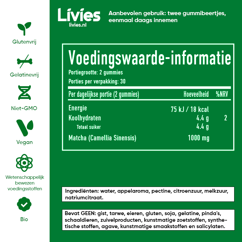 Livies Matcha Gummibeertjes